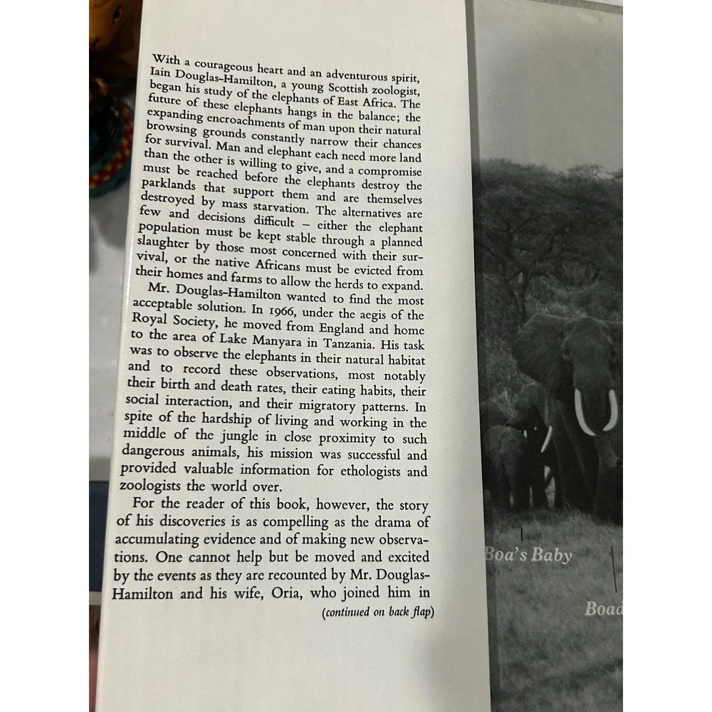 Among the Elephants Iain Oria Douglas-Hamilton 1975 Viking Press Hardcover Book